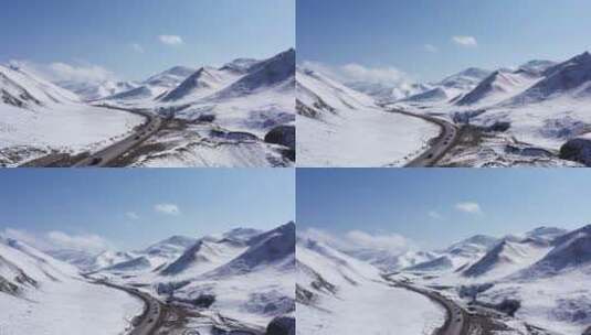 穿越西北——绵延雪山4k高清在线视频素材下载