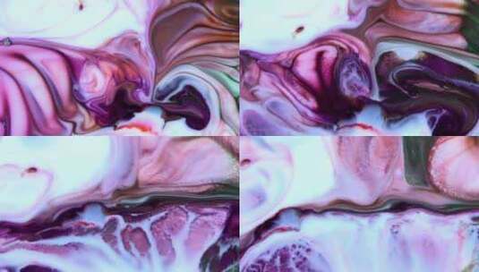 彩色油漆流动的背景视频高清在线视频素材下载