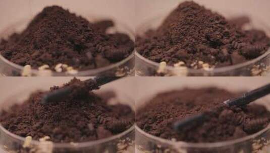 制作饼干碎巧克力咖啡曲奇高清在线视频素材下载