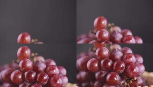 葡萄紫色无籽葡萄高清在线视频素材下载