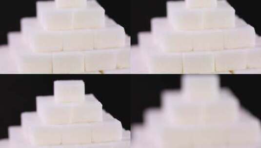 【镜头合集】方糖糖块咖啡糖高清在线视频素材下载