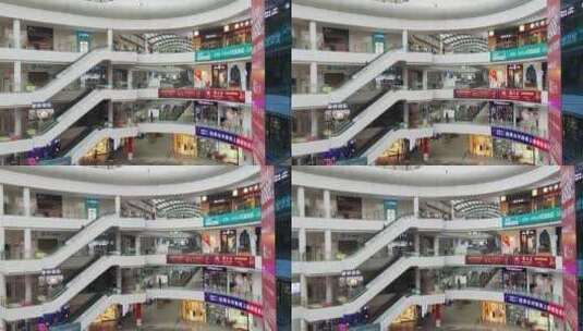 商场购物广场商铺人流饭店艺术品实拍高清在线视频素材下载