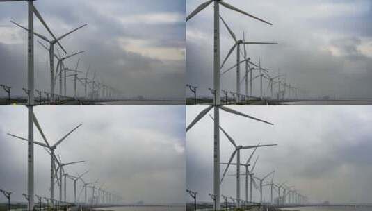 海边风车高清在线视频素材下载
