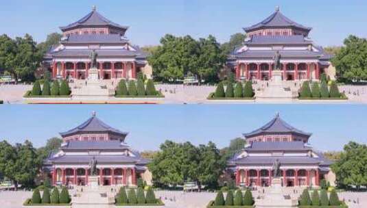 广州中山纪念堂4K高清在线视频素材下载