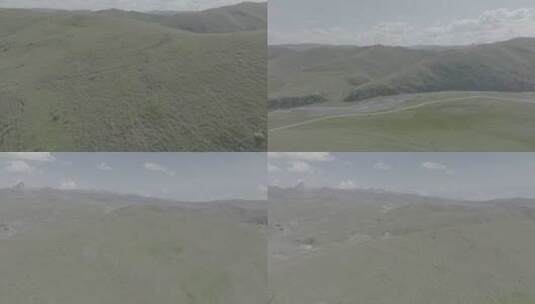 4K60川西旅游路线风景山峦高原 灰片 可调色高清在线视频素材下载