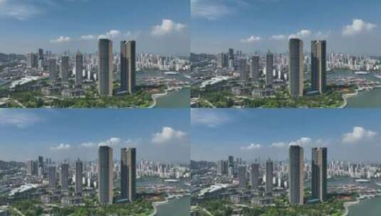 深圳市蛇口双玺花园小区航拍白天高清在线视频素材下载
