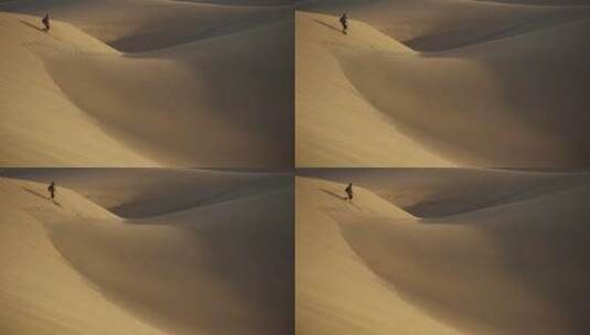沙漠中的男人高清在线视频素材下载