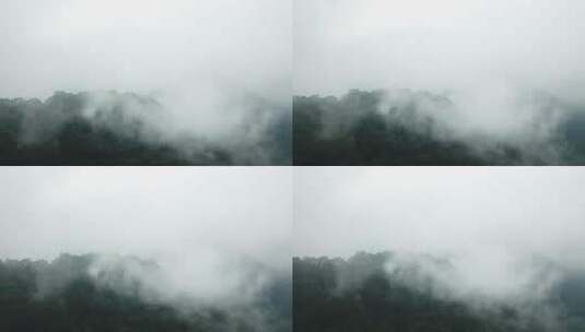 云气山林、烟雾缭绕、苍翠氤氲天台山 (16)高清在线视频素材下载
