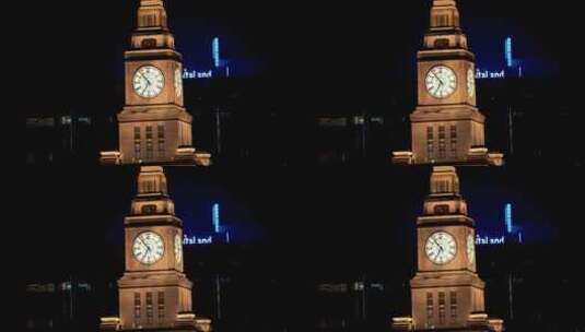 上海外滩·海关大楼大钟·空镜头4K高清在线视频素材下载