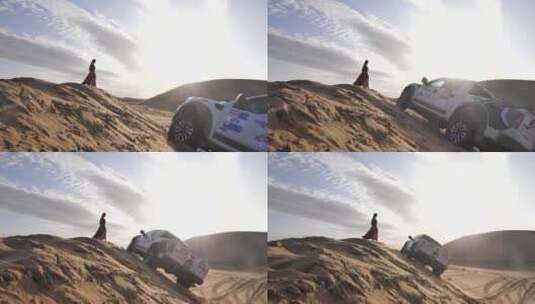 沙漠模特越野车高清在线视频素材下载