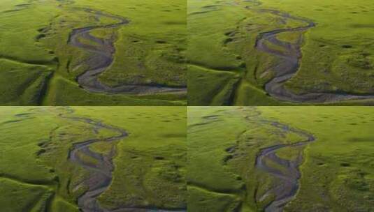 航拍新疆独库公路草原上的风光高清在线视频素材下载