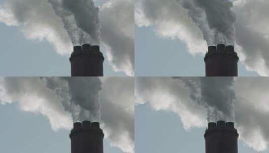 烟囱 冒烟 空气污染 大气污染工业污染 污染高清在线视频素材下载