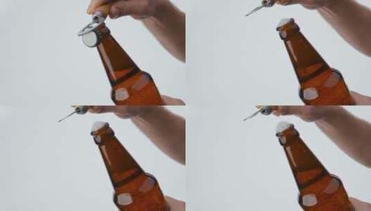 开瓶器开啤酒高清在线视频素材下载