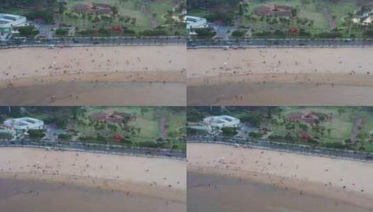 珠海的沙滩风光航拍高清在线视频素材下载
