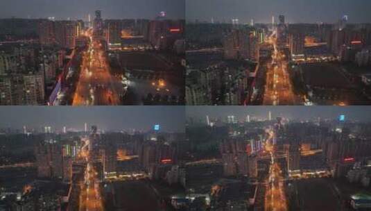 长沙芙蓉南路夜景高清在线视频素材下载