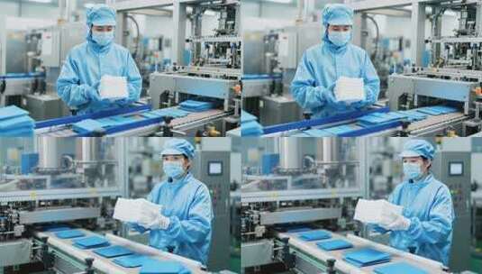 工人在车间操作生产流水线高清在线视频素材下载