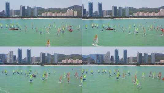 广东省青少年帆船比赛高清在线视频素材下载