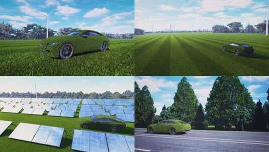 新能源汽车 绿色发展战略  低碳环保高清在线视频素材下载