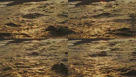黄昏河流金色流水高清在线视频素材下载