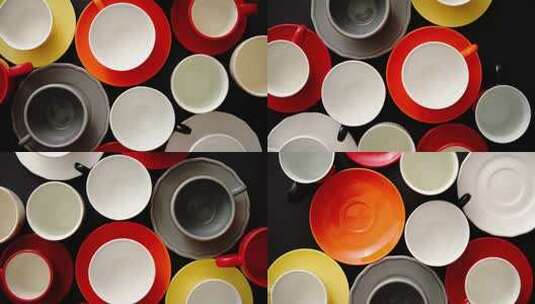 咖啡杯陶瓷瓷器餐具高清在线视频素材下载