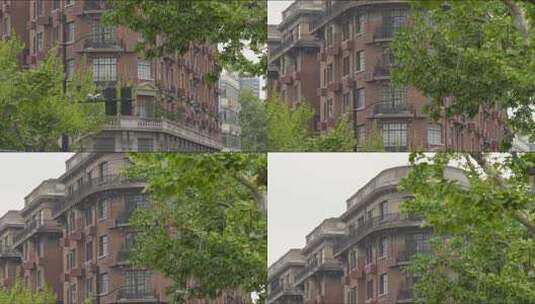 上海·武康大楼·梧桐树·空镜头4K高清在线视频素材下载