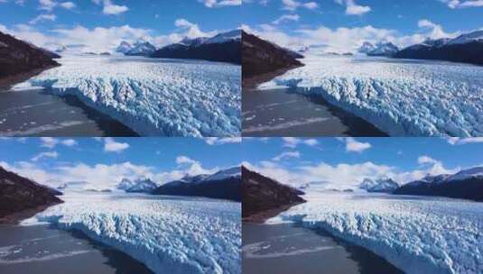 航拍冰山景观高清在线视频素材下载