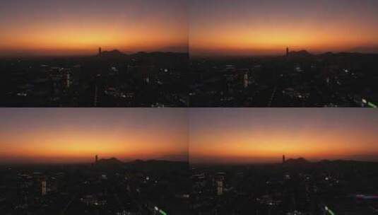 圣地亚哥市的日落高清在线视频素材下载
