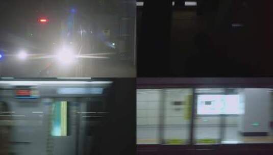 地铁飞驰地铁运行 人来人往光阴流逝高清在线视频素材下载