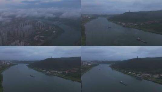 4K航拍广西南宁城市风光高清在线视频素材下载