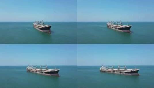 航拍威海布鲁维斯沉船高清在线视频素材下载