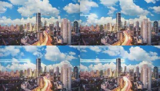 智慧城市建筑互联网科技感商业感科技高清在线视频素材下载