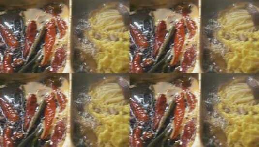 火锅煮菜高清在线视频素材下载