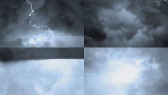 云层中的闪电高清在线视频素材下载