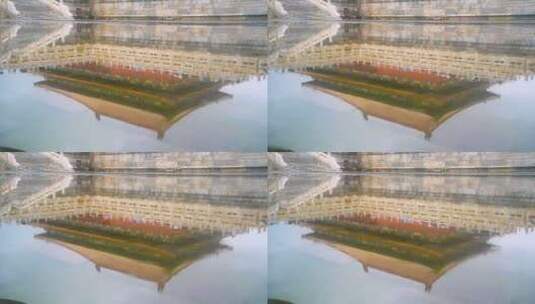 北京故宫太和殿雨中倒影高清在线视频素材下载