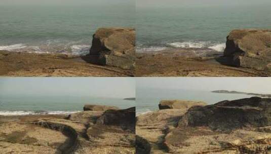 C福建晋江围头村海岸那岩石高清实拍视频高清在线视频素材下载