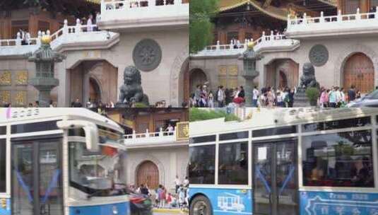 静安寺 人流 景点 十一 国庆高清在线视频素材下载