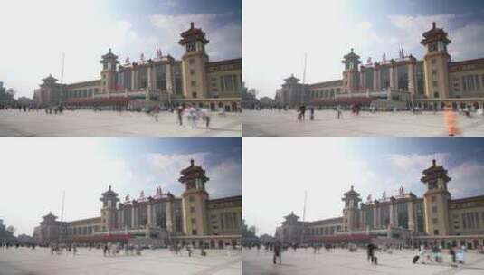 北京站北京火车站延时摄影高清在线视频素材下载