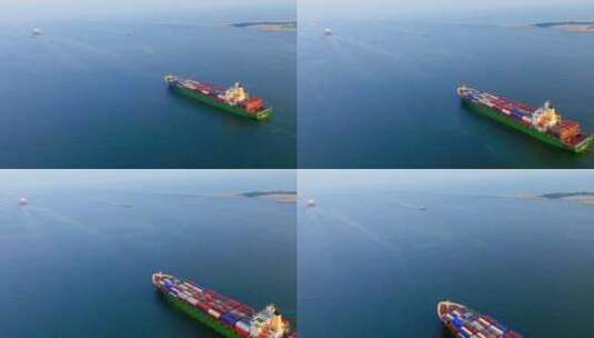 轮船货轮海运外贸航运高清在线视频素材下载