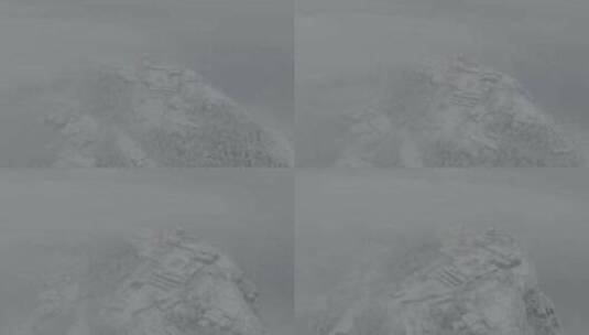 四川峨眉山金顶雪景云海高清在线视频素材下载