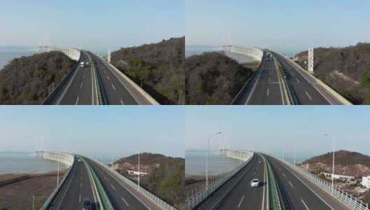 航拍宁波象山港大桥高清在线视频素材下载