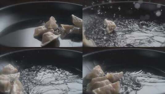 煮饺子 下饺子高清在线视频素材下载