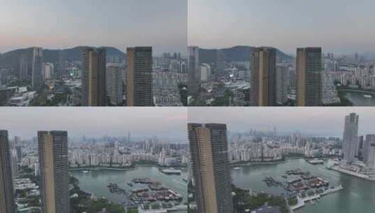 深圳南山区CBD航拍高清在线视频素材下载