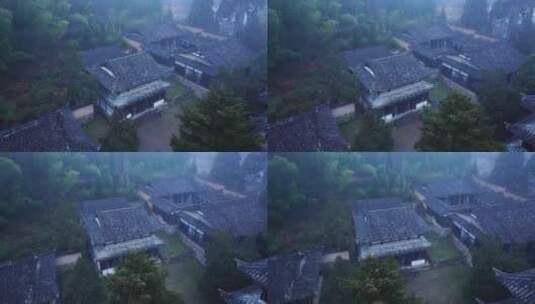 丽水景宁云中大漈时思寺航拍高清在线视频素材下载