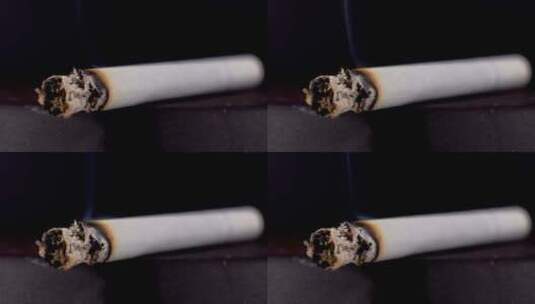 一根香烟燃烧特写高清在线视频素材下载