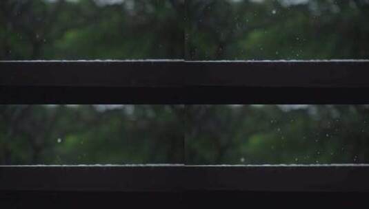 慢镜头中的雨滴高清在线视频素材下载