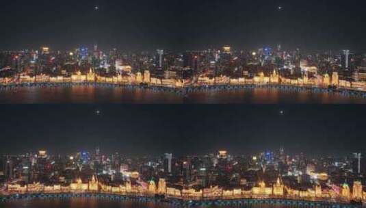 上海 外滩夜景  历史建筑高清在线视频素材下载