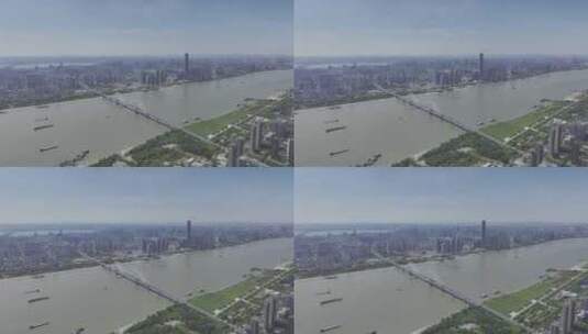 【原创5K】武汉长江二桥武昌滨江高清在线视频素材下载