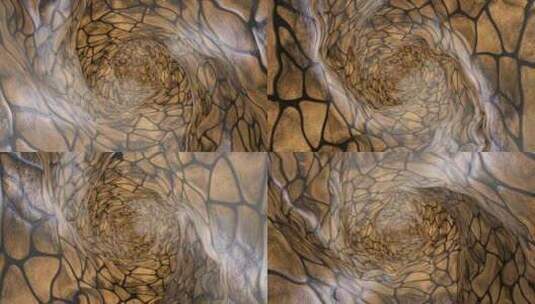 棕色岩石幻想令人毛骨悚然的隧道，背景，循高清在线视频素材下载