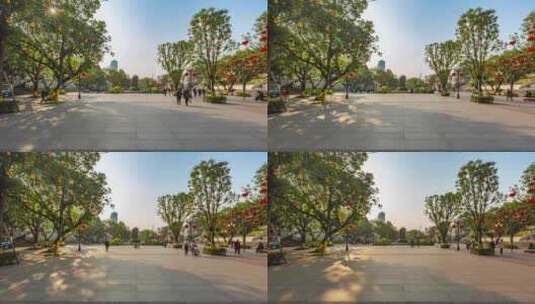 重庆贺龙雕像延时摄影高清在线视频素材下载