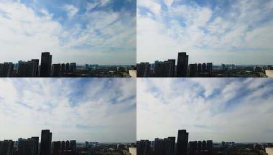城市天空蓝天白云自然风景延时摄影视频素材高清在线视频素材下载